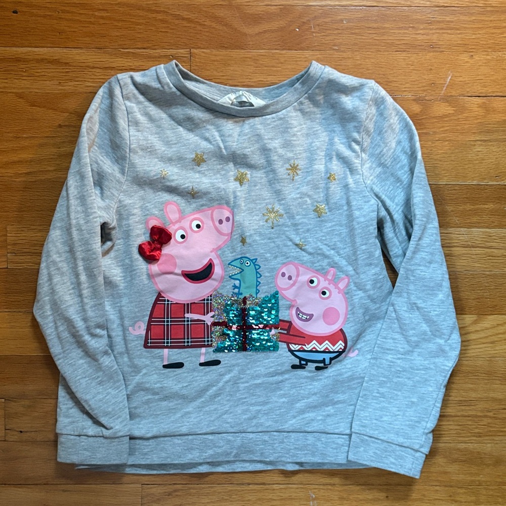 H&M Gray Peppa Pig Sweatshirt for Kids